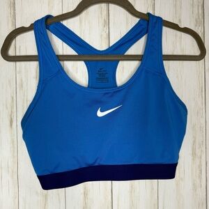 Nike Women's Navy Blue Sports Bra Large